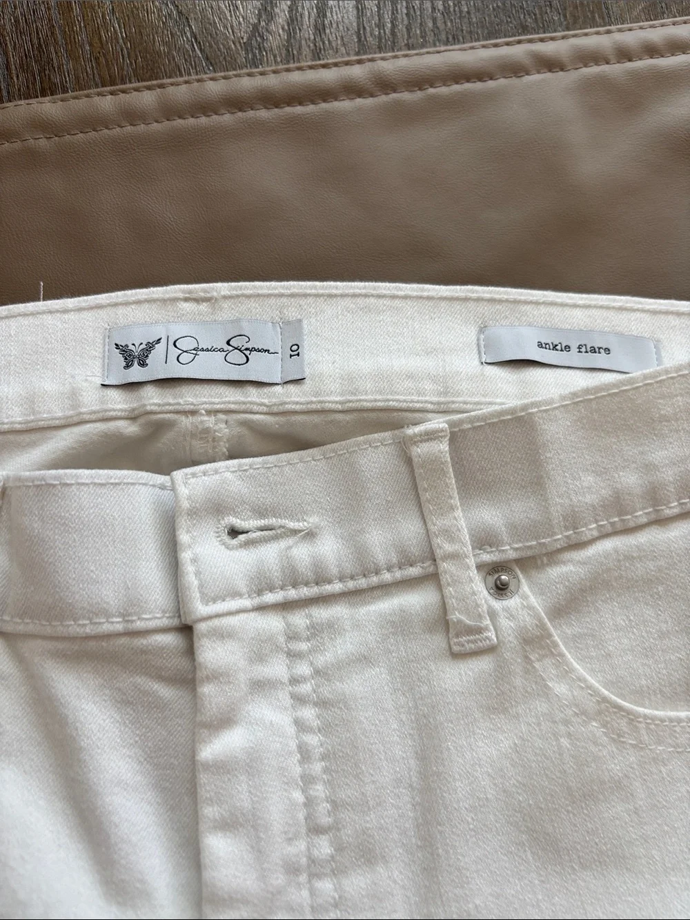 Jessica Simpson White ankle flare Jeans
